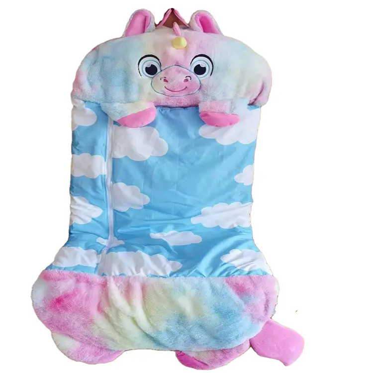 Cartoon Children's Unicorn Sleeping Bag Throw Pillows Happy Camping Hot selling Unicorn Sleeping Bag For Kids