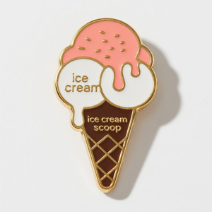 Factory Direct Cute Food Pins | Emaille Eistüte Abzeichen für Zubehör Kawaii Dessert Emaille Revers Abzeichen für die Dekoration - Product Image 1