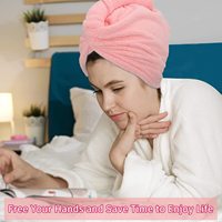 Microfibre de haute qualité Super absorbant torsion séchage des cheveux Turban Wrap serviette douce éponge maison bain Salon utilisation disponible en gros