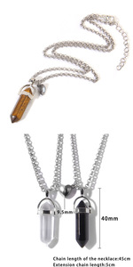 Ciondolo Magnetico a Forma di Cuore per Desideri, Collana con Pendolo in Pietra Naturale, Catena in Acciaio Inox, Regalo d'Amore per Amicizia e San Valentino - Product Image 6