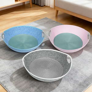 Cama para Perro <span class=keywords><strong>de</strong></span> <span class=keywords><strong>Fieltro</strong></span> Duradera al por Mayor, Linda y Portátil, con Logotipo Personalizado, Transpirable, Cesta Gris para <span class=keywords><strong>Mascotas</strong></span>, Hecha a Mano <span class=keywords><strong>de</strong></span> <span class=keywords><strong>Fieltro</strong></span> <span class=keywords><strong>de</strong></span> Lana, Desmontable y Lavable - Product Image 2