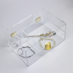Tùy Chỉnh Độc Quyền Lớn Nhỏ Bán Buôn Hộp Đồ Trang Sức Hiển Thị Trường Hợp Món Quà Trong Suốt Acrylic Hộp Đồ Trang Sức <span class=keywords><strong>Plexi</strong></span> Rõ Ràng Hộp Đồ Trang Sức - Product Image 5
