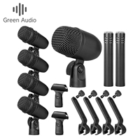 Kit de microphones professionnels en métal GAM-DM7 avec étui de transport pour batterie, cymbales et instruments de musique