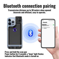 SHUNQI Nuevo Modelo de Escáner de Código de Barras con Clip Trasero para iPhone y Teléfonos Android, Inalámbrico, Bluetooth, Lector de Códigos QR 1D 2D, Producto en Stock