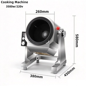 Robot Automático para Freír Arroz para Cocina Comercial, 3500W, Wok Rotatorio Electromagnético de 260 mm de Diámetro, Mezclador Automático Inteligente - Product Image 1
