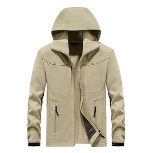 Chaqueta Cortavientos de Invierno para Hombre con Logotipo Personalizado, con Capucha, Abrigo Largo Sencillo y Moderno, Cómodo para la Temporada de Otoño - Product Image 3