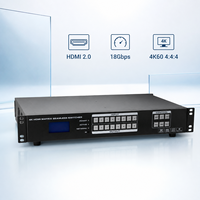 Hardrock Professional 8x8 Modüler 4K60 HDMI Matris Anahtarlayıcı, Kontrol Odaları için Kesintisiz Geçiş Özelliğiyle