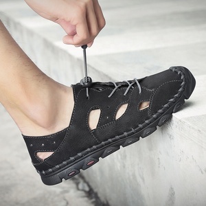 2020 HOT ขาย SLIP-on Hand-stitched รองเท้านุ่มรองเท้าแตะ Hollowed-OUT สำหรับ Men's Breathable CASUAL รองเท้า - Product Image 6