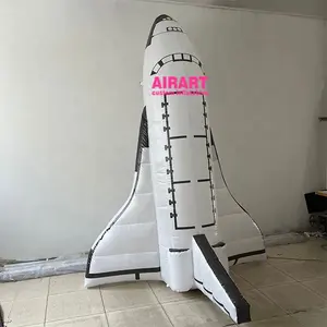 Cohete inflable de precio de fábrica, modelo de 10 pies de altura para eventos de fiestas temáticas espaciales