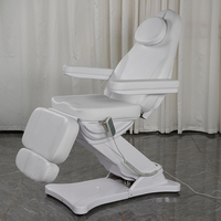 Table de massage électrique pour spa et salon de beauté, trois sections, blanche