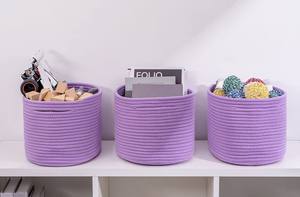 Keranjang rotan bayi rajut katun produsen dekorasi jerami kecil Catchall kamar mandi untuk pernikahan - Product Image 6