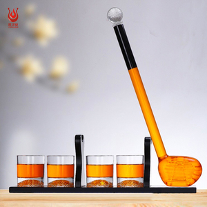 أكواب ويسكي كريستالية مخصصة على شكل كرة الجولف من الزجاج البوروسيليكات عالي الجودة للمطاعم والحفلات - Product Image 5