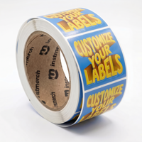 Label Stiker Vinyl Roll Tahan Air dan Minyak, Daya Rekat Kuat, Cetak Logo Kustom, Perekat Sendiri, Label Kemasan OEM, Stiker Merek