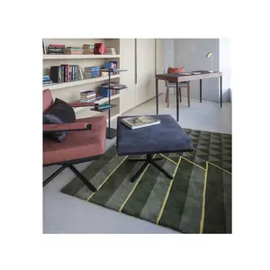 Most Popular Green Carpets and Rugs Medium Pile Soft Area Rugs Cotton Backing