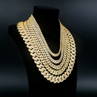 Collier chaîne cubaine double rangée 8MM en moissanite, style tennis, pour femmes et hommes, collier de rappeur/hip-hop, vente en gros.