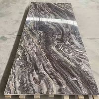 Panneaux muraux en marbre UV d'intérieur, panneaux minces flexibles en pierre plastique pour la décoration murale, panneaux muraux pour les projets de villas et d'hôtels