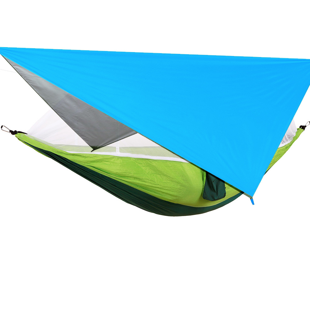 Blue sky green-white net mosquito net hammock