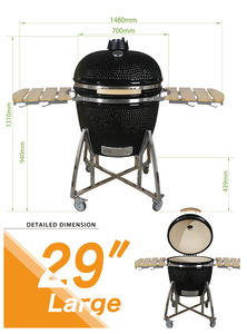 Parrilla Kamado <span class=keywords><strong>de</strong></span> Cerámica <span class=keywords><strong>de</strong></span> 29 Pulgadas, Marca AUPLEX, Fabricada por OEM, para Asar a la Brasa en el Jardín o la Cocina - Product Image 4