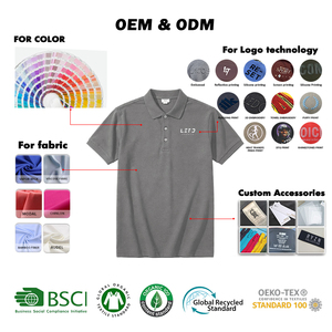 OEM High Quality Mercerized Cotton Blend Polo Men 180 200 220 250 Grams Combed Cotton Pique Custom Logo Polo Shirts for Men