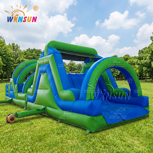 สนามเด็กเล่นเป่าลมเชิงพาณิชย์ WINSUN พร้อมเครื่องกีดขวาง วัสดุ PVC กันน้ำ ได้รับมาตรฐาน CE สำหรับสนามเด็กเล่นกลางแจ้งและงานรื่นเริง - Product Image 1