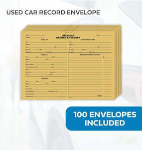 Enveloppe de carnet de bord de véhicule, <span class=keywords><strong>dossier</strong></span> de transaction automobile, feuille de suivi, livre de comptabilité, registre de concessionnaire, papier exclusif pour agent de vente - Product Image 3