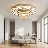 Lustre de plafond moderne de luxe en cristal K9 à LED, luminaire de plafond en forme de fleur pour la maison, luminaires suspendus