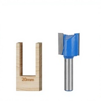 Fraise à rainurer pour défonceuse à bois, 2 dents, en carbure, personnalisable OEM/ODM, HRC60, fraise droite de nivellement avec roulement