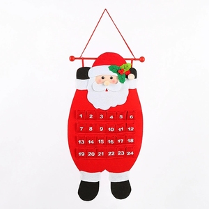 Non-Woven <strong>Felt</strong> Hanging Ornaments Set Christmas <strong>Advent</strong> <strong>Calendar</strong> with Santa Snowman Reindeer Shapes Wall Hanging Decor - Product Image 6