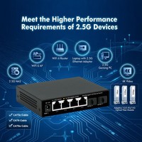 Switch de Red Inteligente y Fácil de Administrar con Carcasa de Acero, 4*2.5G+2*10G SFP+, SNMP, QoS para Router AP WIFI6
