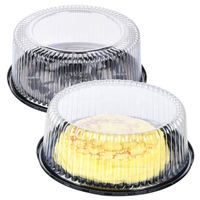 Boîtes d'emballage en plastique pour gâteaux à emporter, rondes, hermétiques, en PET, en gros, 12 pouces