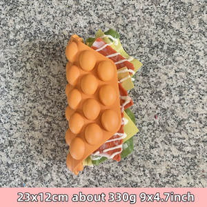 Snacks de Hong Kong con Waffle de Burbujas, Aderezo para Ensalada, Modelo de Comida, Queso, Jamón, Tocino, Lechuga, Sésamo Artificial, Pedido de Muestra - Product Image 6