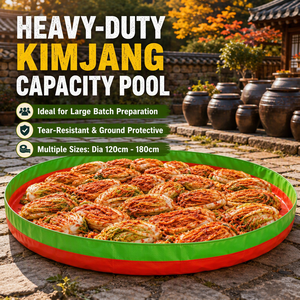Bac de fermentation pliable en PE sans BPA avec rebord <span class=keywords><strong>sur</strong></span>élevé <span class=keywords><strong>pour</strong></span> la préparation de kimchi sans dégâts et couvercle <span class=keywords><strong>pour</strong></span> pot de fermentation extérieur en terre cuite - Product Image 1
