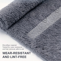 Serviette de séchage de voiture en microfibre sans bordure, 550 g/m², épaisse, chiffon de lavage et de détaillage, sans peluches, chiffons de polissage et de lustrage pour les vitres de voiture