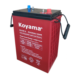 Nouvelle batterie au plomb à Cycle profond VRLA <span class=keywords><strong>KOYAMA</strong></span> 6V 420AH AGM batterie motrice pour fauteuil roulant de machine de stockage d'énergie - Product Image 1