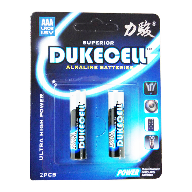 DUKECELL Ultra Long-Lasting AAA Remote Control Batteries Oem/odm Custom Alkaline Dry Cell Alkaline Battery 1.5V LR03