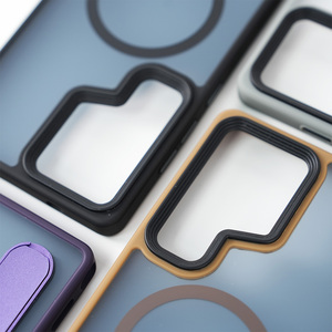 JOYPORODO B167 Étui de téléphone magnétique à la mode avec sensation de peau, antichoc, pour Samsung <span class=keywords><strong>S22</strong></span> S23 S24 S25 Ultra et iPhone - Product Image 2
