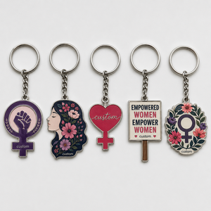 Fabricant sur mesure de porte-clés féministes, symboles d'empowerment féminin, pendentifs, porte-clés promotionnels, cadeaux souvenirs, porte-clés - Product Image 1
