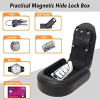 Boîte de sécurité magnétique robuste pour clés de voiture, à fixer sous le véhicule, avec serrure à combinaison réinitialisable à 4 chiffres