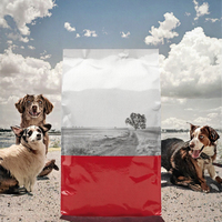 Sachet d'emballage alimentaire personnalisé imprimé avec fenêtre, thermoscellable, pour aliments pour animaux de compagnie, croquettes pour chiens et chats, et snacks