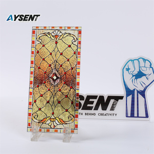 Panneau de décoration murale <span class=keywords><strong>intérieure</strong></span> et extérieure, style victorien contemporain, en verre teinté personnalisé, motif floral, imperméable et résistant au feu - Product Image 3