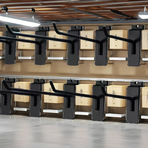 Crochet de présentation mural simple en acier au carbone robuste de luxe, idéal pour l'organisation d'outils dans les garages et systèmes de rangement à panneaux rainurés - Vente chaude - Product Image 2