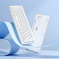 Nouveau clavier mécanique 61 touches à montage sur joint, triple mode USB-C, mini, éclairage RGB, expérience de frappe silencieuse