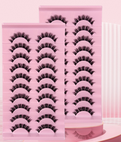 Faux cils en bande complète pour maquillage de scène et cosplay, naturels, effilés, style comic, pour maquillage smoky