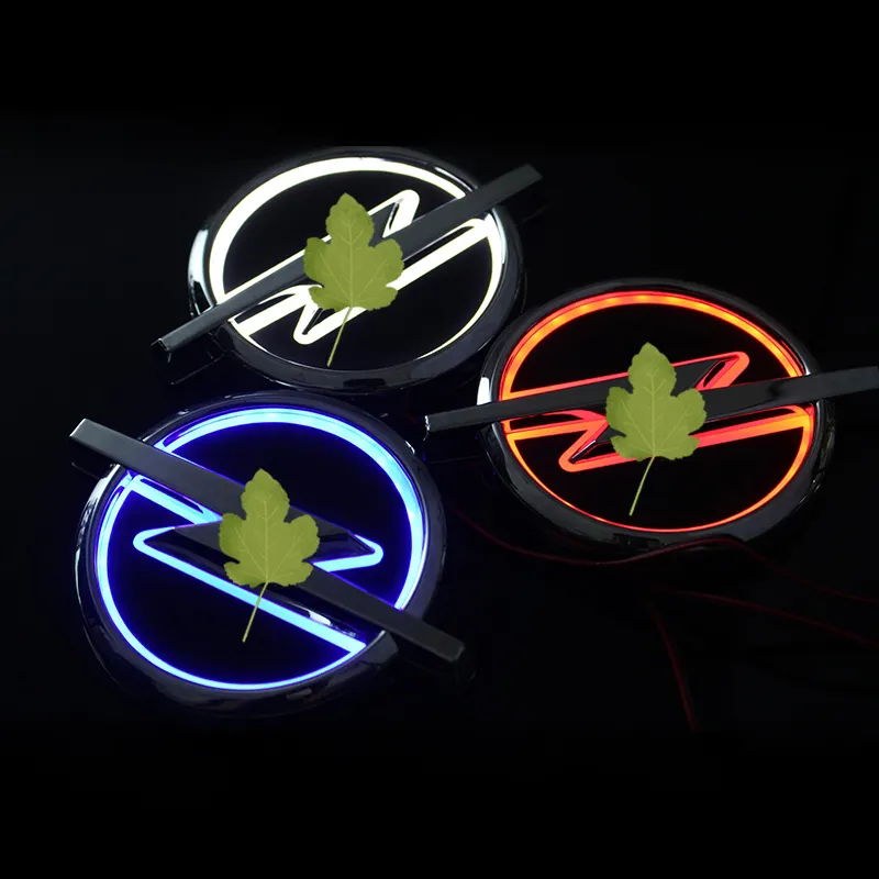 Wasserdichtes 5D 4D-Kartellrasen-Automarke Led-Licht Auto-Logo-Leuchten Auto-Emblem DC 12 V 133 mm X 101 mm für Opel