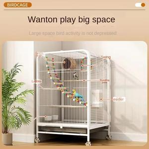 Ev Tipi Ekstra Geniş Kuş Aktiviteleri İçin Büyük Kuş Kafesi Dayanıklı Metal Kuş Evleri Esnek Çok Kapılı Tasarım Lüks Kuş Kafesleri - Product Image 4