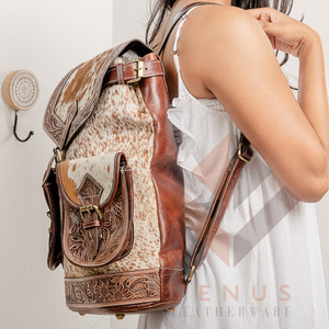 LW hecho a mano estilo Vintage marcas hombro genuino moda Vintage cuero mochila bolsos moda - Product Image 6