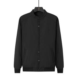 Chaqueta de Alta Gama para Hombre, Estilo Casual, Cuello Beisbolero, Antiarrugas, para Primavera/Otoño, Cómoda para Hombres de Mediana Edad - Product Image 1