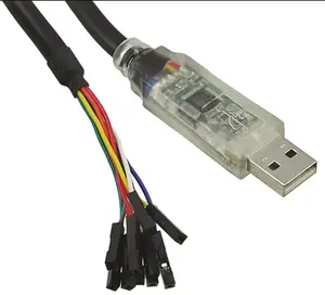 FTDI C232HM-EDHSL-0 USB to Hi-Speed SPI/I2C/JTAG Serial Adapter Cable w/Embedded Electronics, LEDs, 5V