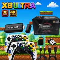 Consola de Videojuegos Retro X8 Ultra Plug-and-Play con Chip S905L, Controles Inalámbricos, Juegos 3D, para PSP PS1, Más de 40000 Juegos