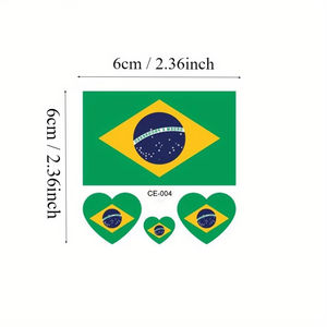 Countries Flag Tattoo National <b>Fake</b> Tattoo Sports Game Temporary Tattoo Sticker Face Taty Football Fans Tatouage <b>Tatoo</b> - Product Image 1